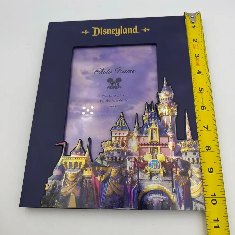 Disneyland 50th Anniversary Sleeping Beauty Castle Photo Frame 5x7 2005 Vintage